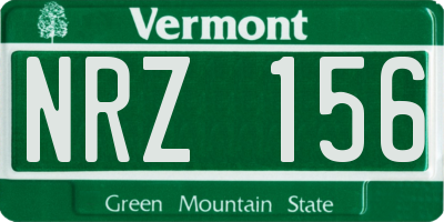 VT license plate NRZ156