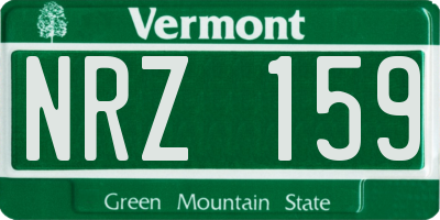 VT license plate NRZ159