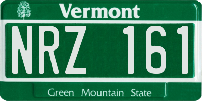 VT license plate NRZ161