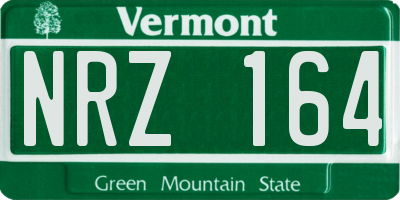 VT license plate NRZ164