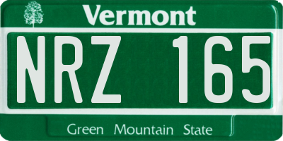 VT license plate NRZ165