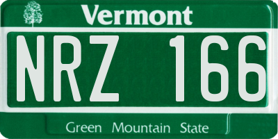 VT license plate NRZ166