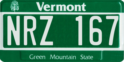 VT license plate NRZ167