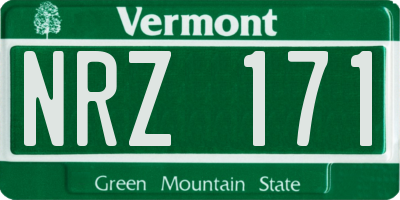 VT license plate NRZ171