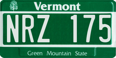 VT license plate NRZ175