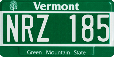 VT license plate NRZ185