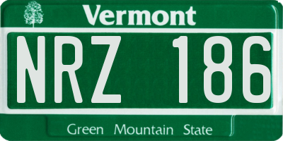 VT license plate NRZ186
