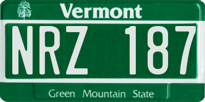 VT license plate NRZ187
