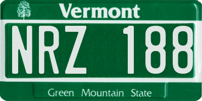 VT license plate NRZ188