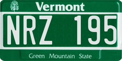 VT license plate NRZ195