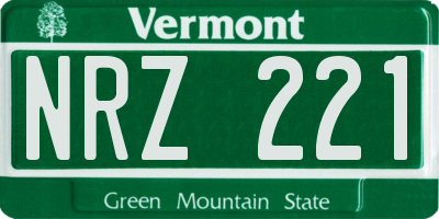 VT license plate NRZ221