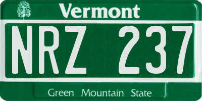 VT license plate NRZ237