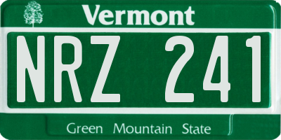 VT license plate NRZ241