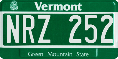 VT license plate NRZ252