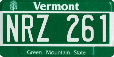 VT license plate NRZ261
