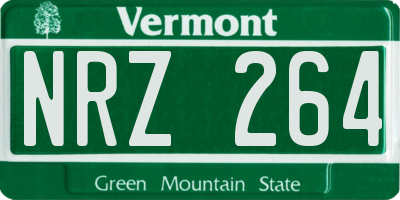 VT license plate NRZ264