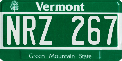 VT license plate NRZ267