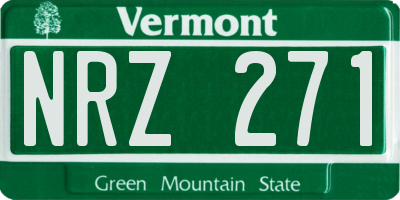 VT license plate NRZ271
