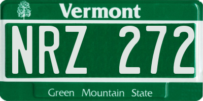 VT license plate NRZ272
