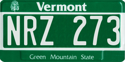 VT license plate NRZ273