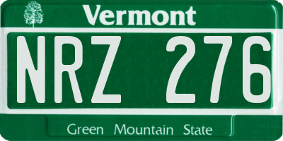 VT license plate NRZ276