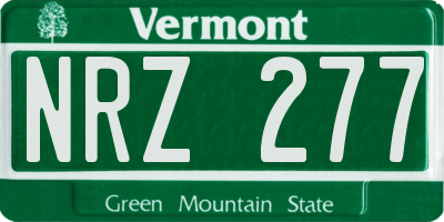 VT license plate NRZ277
