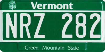 VT license plate NRZ282