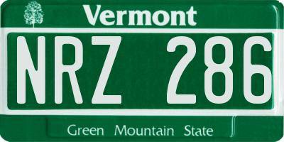 VT license plate NRZ286