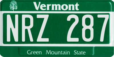 VT license plate NRZ287
