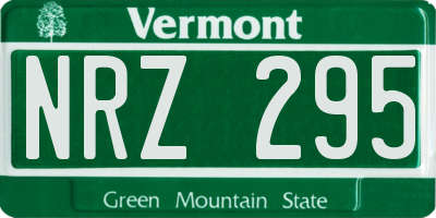 VT license plate NRZ295