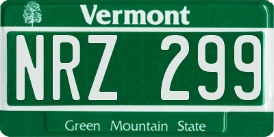 VT license plate NRZ299
