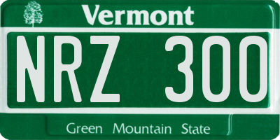 VT license plate NRZ300