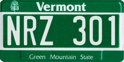 VT license plate NRZ301