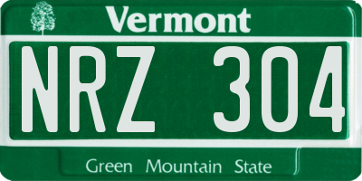 VT license plate NRZ304