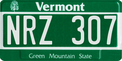 VT license plate NRZ307