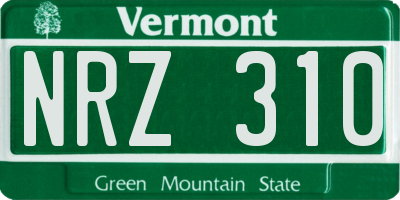 VT license plate NRZ310