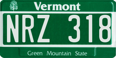 VT license plate NRZ318