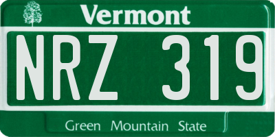 VT license plate NRZ319