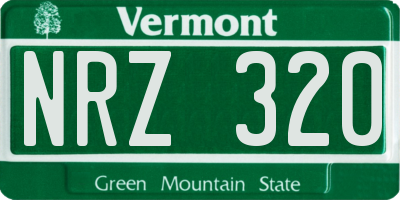 VT license plate NRZ320
