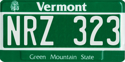 VT license plate NRZ323