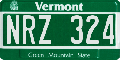 VT license plate NRZ324
