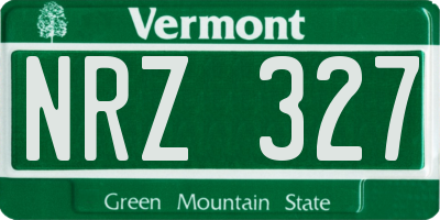 VT license plate NRZ327