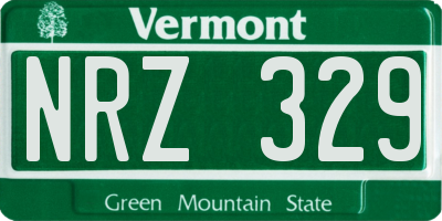 VT license plate NRZ329