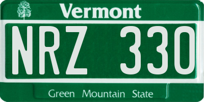 VT license plate NRZ330