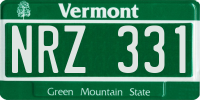 VT license plate NRZ331