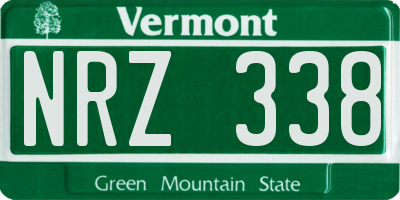 VT license plate NRZ338