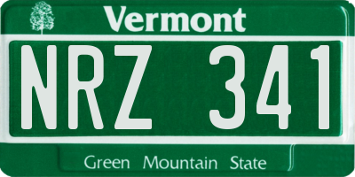 VT license plate NRZ341