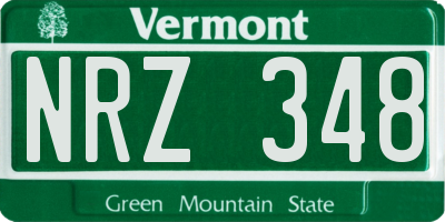 VT license plate NRZ348