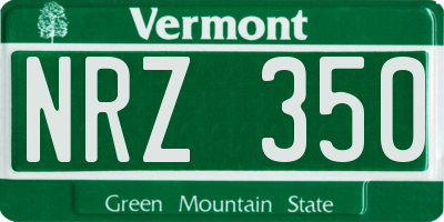 VT license plate NRZ350