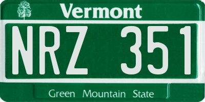 VT license plate NRZ351